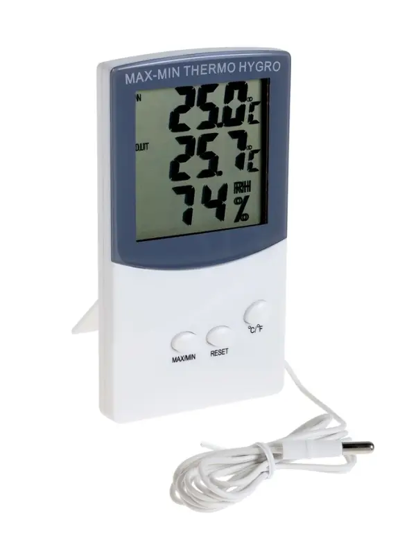 Термометр LTR-07, электронный, 2 датчика температуры, датчик влажности, белый