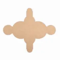 Коробка складная, с бантом и ручкой, крафт, 6&times;8&times;3 см