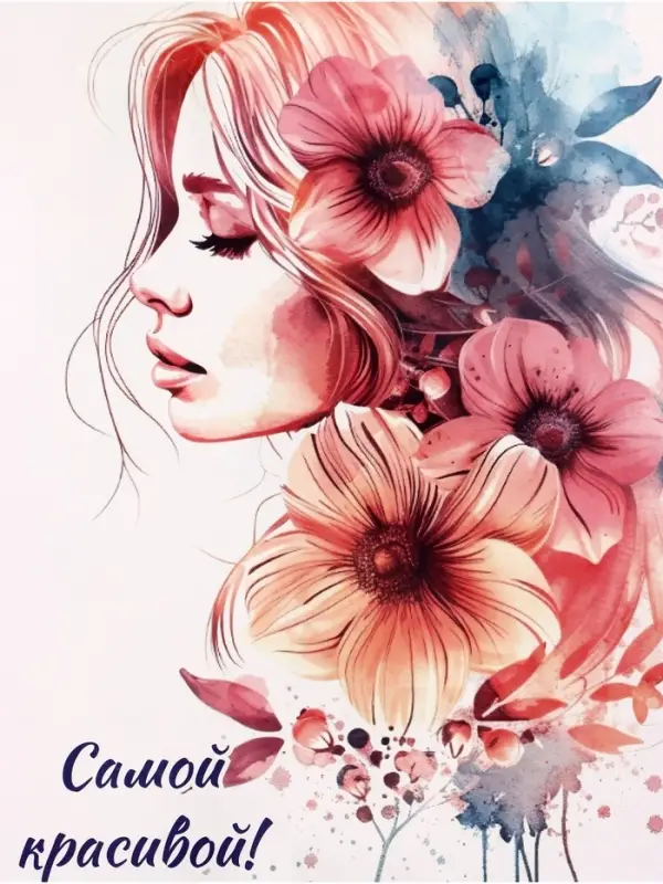 Пакет подарочный крафт, &laquo;Самой красивой!&raquo;, 21&times;11&times;27 см