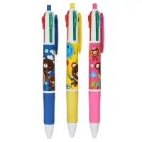 Ручка шариковая многоцветная Calligrata, автоматическая, 4 цвета, с рисунком, МИКС