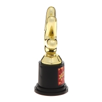 Наградная фигура &laquo;Молодец!&raquo;, пятерня, кубок, пластик, золото, 6,5 х 10,5 х 4 см.