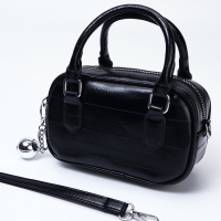 Сумка женская, 20*9*12, отд на молнии, длин ремень, черный