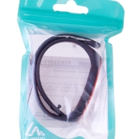 Ремешок Luazon для фитнес-браслета Mi Band 5/6/7, с перфорацией, чёрно-красный