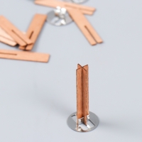 Фитиль с держателем двойной для свечи дерево набор 5 шт 1х5 см Фитиль с держателем двойной для свечи дерево набор 5 шт 1х5 см