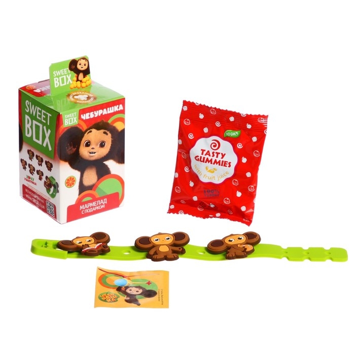 Игрушка Чебурашка, с мармеладом в коробочке, 10г Игрушка Чебурашка, с мармеладом в коробочке, 10г