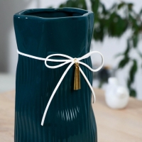 Ваза керамика настольная "Блез" 20,5 см, зелёный