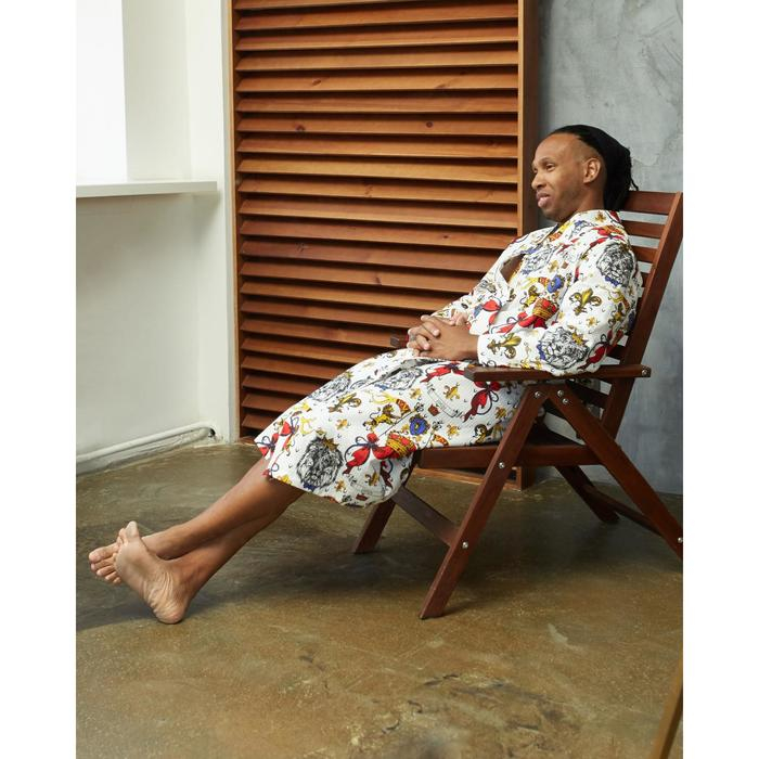 Халат мужской удлиннный Этель Халат мужской удлиннный Этель "Настоящий мужчина" размер 46-48, вафля 200г/м2, 100% хлопок