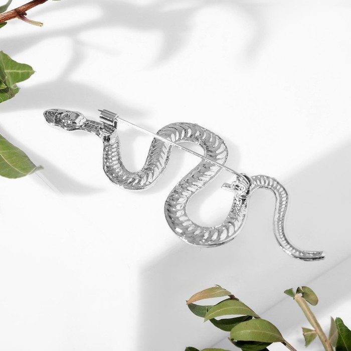 Брошь «Змея» извилистая, цвет серебро Брошь «Змея» извилистая, цвет серебро