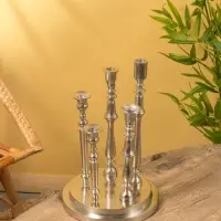 Подсвечник на 5 свечей "Изобилие" алюминий 41 см