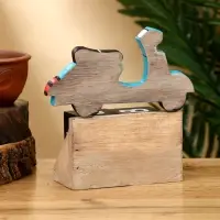 Календарь настольный &laquo;Мопед&raquo;, 14&times;5.5&times;14.5 см, дерево, бирюзовый