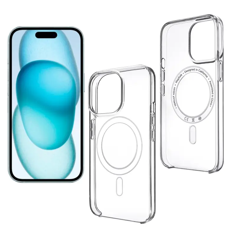 Чехол IPh 15 Pro Max Clear Case PC (MagSafe + анимация NFC) ORG