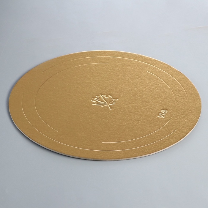 Подложка для торта усиленная, 30 см, золото, 2.5 мм, набор 3 шт.