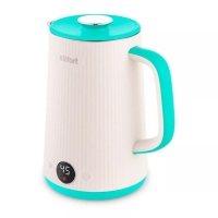 Чайник электрический Kitfort КТ-6197-2, пластик, колба металл, 1.5 л, 1500 Вт, бело-зеленый Чайник электрический Kitfort КТ-6197-2, пластик, колба металл, 1.5 л, 1500 Вт, бело-зеленый