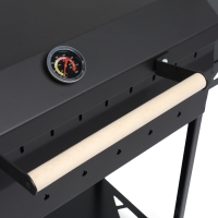 Мангал GrilMe MAX, 35 х 115 х 83 см, сталь 2 мм, термометр, 2 полки, колёса