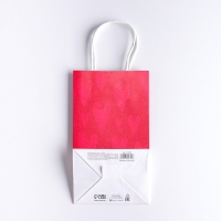 Пакет подарочный крафтовый, упаковка, &laquo;Я тебя люблю&raquo;, 12 х 21 х 9 см