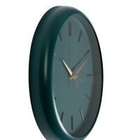 Часы настенные, интерьерные "Классика", d-30 см, со стеклом, зеленые