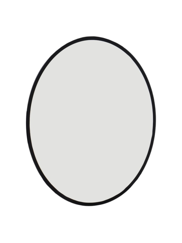 Зеркало интерьерное настенное круглое c окантовкой d=50 см, чёрный