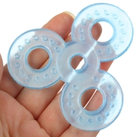 Набор прорезывателей силиконовых &laquo;Мой Зайка&raquo;, с погремушкой, 3 шт., на присоске, в кейсе, Крошка Я