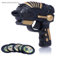 Пистолет &laquo;Стрелок&raquo;, стреляет дисками, цвета МИКС