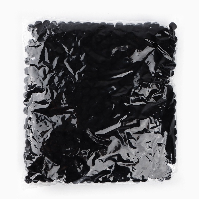 Набор текстильных деталей для декора. Помпоны для творчества &laquo;Чёрные&raquo;, 55 гр