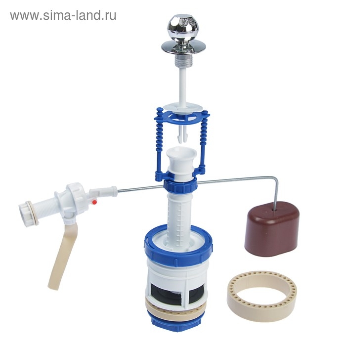 Арматура для смывных бачков Арматура для смывных бачков "РБМ" АС-4.1 М, с боковым мембранным клапаном, хром