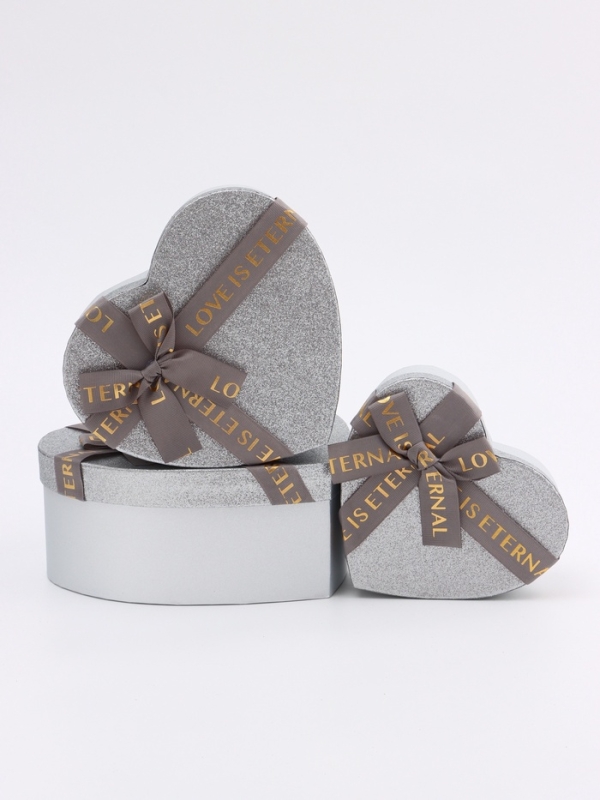 Набор коробок 3 в 1 сердца 22 х 20 х 9;  18.5 х 17 х 7.5; 1 6 х 14 х 6 см