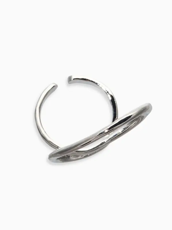 Кольцо металл "Спираль", цвет серебро, безразмерное