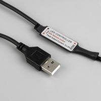 Гирлянда &laquo;Нить&raquo; 10 м роса, IP20, серебристая нить, 100 LED, пульт ДУ, свечение RGB, USB