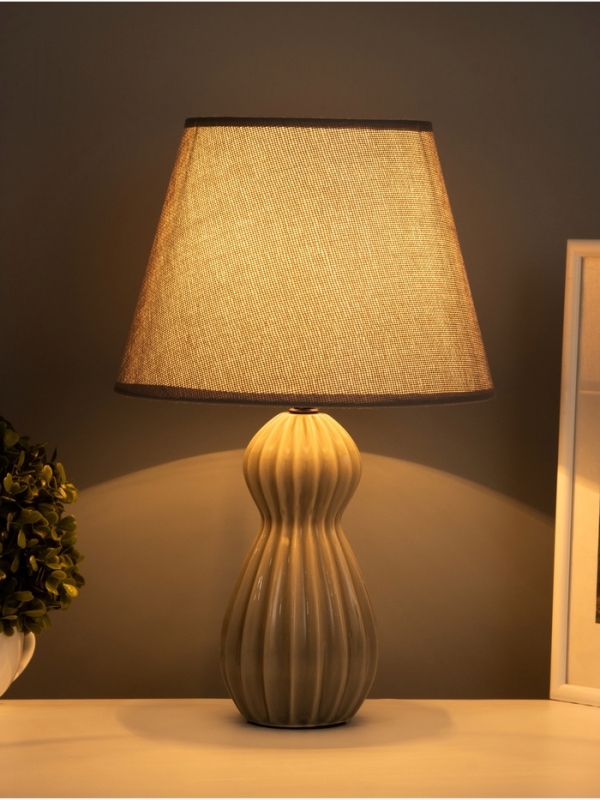 Лампа настольная "Поэзия" 40Вт Е14 срый 24х24х38см