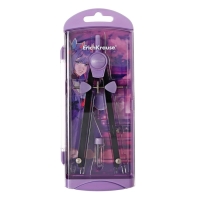 Готовальня ErichKrause "Manga", 2 предмета, пенал, фиолетовый Готовальня ErichKrause "Manga", 2 предмета, пенал, фиолетовый