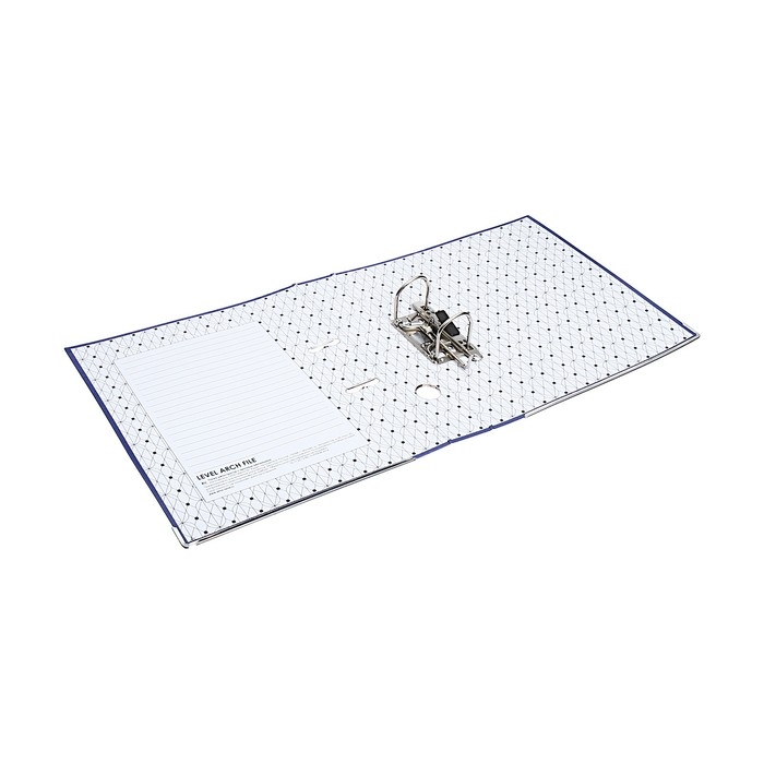 Папка-регистратор 75мм, А4, Calligrata "Mega", бумвинил, с карманом на корешке, нижний металлический кант, синяя