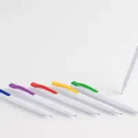 Ручка шариковая Pin, белая с фиолетовым