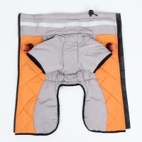Куртка для больших собак, мембрана, XL (ДС 40, ОШ 41, ОГ 56 см),серо-оранжевая