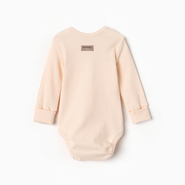 Комплект боди детских MINAKU: Basic Line BABY, цвет молочный/кремовый, рост 74-80