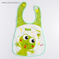 Нагрудник для кормления непромокаемый на липучке, для мальчика, с карманом, МИКС