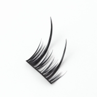 Ресницы накладные пучки СТРЕЛКА 10/12/14мм нейлон черный п/короб QF