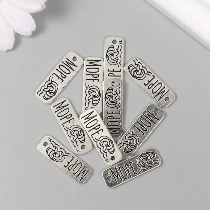 Металлический элемент, декоративная подвеска &laquo;Арт Узор. Море&raquo;, 2.5&times;0.8 см