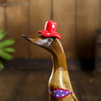 Сувенир дерево "Утка в лиловом купальнике и сланцах" 13х9х27 см Сувенир дерево "Утка в лиловом купальнике и сланцах" 13х9х27 см