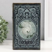 Сейф-книга дерево кожзам "Старинная карта" тиснение 21х13х5 см