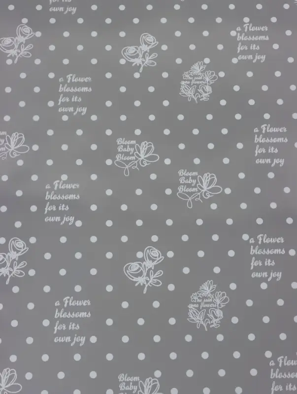 Пленка прозрачная с рисунком Flower Blossons Белый 0.7&times;8.2&plusmn;5%м