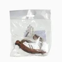 Ёлочное украшение "Лошадка-качалка" 9х2,5х8 см, Белый-дуб