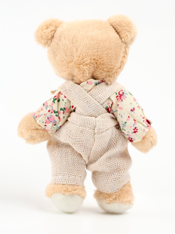 Мягкая игрушка "Мишка в комбинезоне", 11х7х5 см