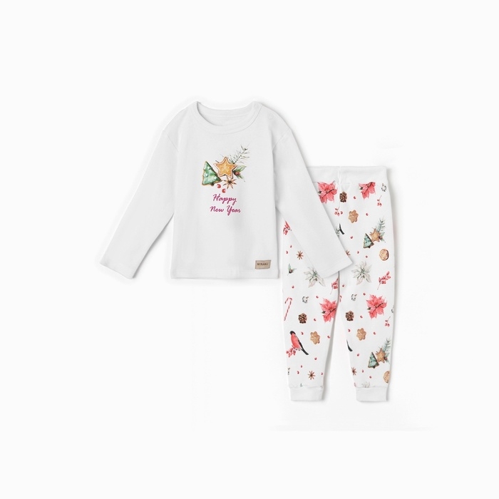 Пижама детская MINAKU Пижама детская MINAKU "Winter", цвет белый, рост 62-68 см