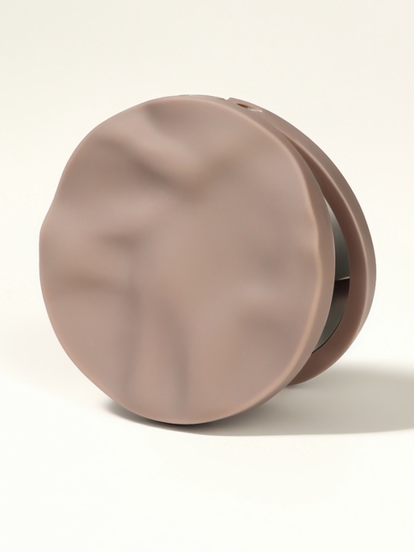 Зеркало складное &laquo;Волны&raquo;, d = 7,5 см, цвет матовый бежевый