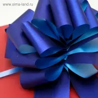 Бант-шар №5 металлик, цвет синий