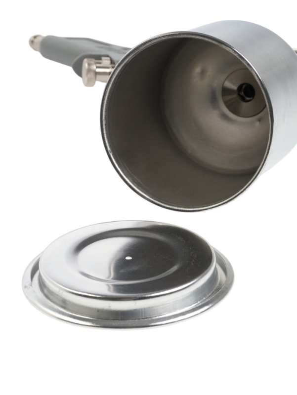 Краскораспылитель пневматический ТУНДРА, до 4 бар, сопло 1.5 мм, верхний бачок 0.6 л