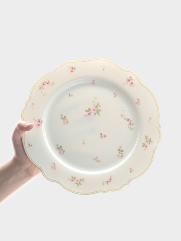 Тарелка глубокая WY Spring flowers, d=21.5 см, фарфор, белая