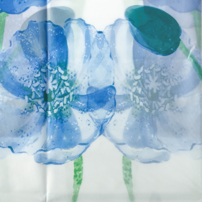 Штора для ванной Доляна &laquo;Синие маки&raquo;, 180&times;180 см, EVA