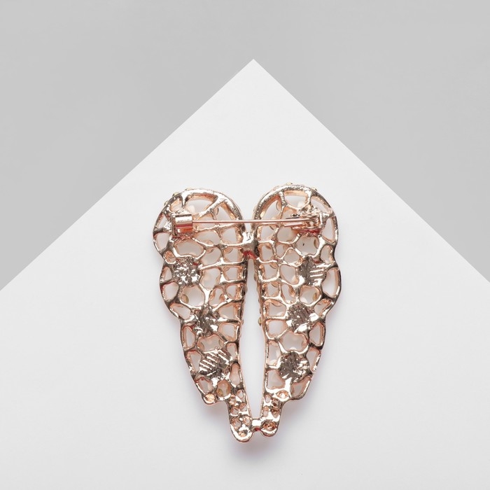 Брошь &laquo;Дыхание весны&raquo;, цветная в розовом золоте