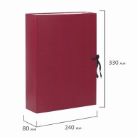 Короб архивный с завязками А4 Calligrata, 80 мм , бумвинил, до 700 листов, бордовый Короб архивный с завязками А4 Calligrata, 80 мм , бумвинил, до 700 листов, бордовый